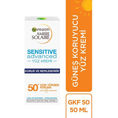 Sensitive Expert+ Güneşe Karşı Hassas Ciltler için Spf50+ Güneş Koruyucu Jel Krem 50 Ml