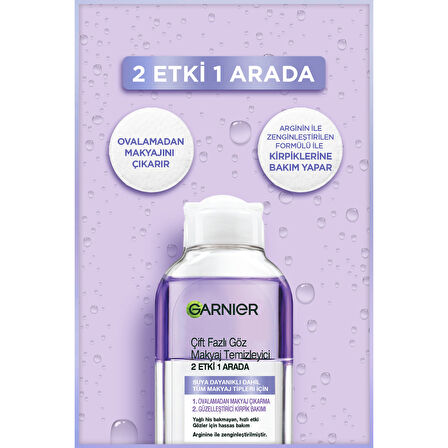 Garnier Çift Fazlı Göz Makyaj Temizleyicisi 2 Etki 1 Arada 125ML