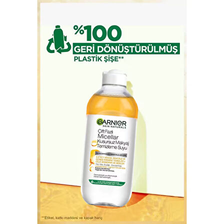 Garnier Çift Fazlı Micellar Kusursuz Temizleme Suyu 400 ml