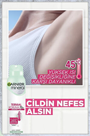 2'li Mineral Termal Koruma Sprey Kadın Deodorant Seti, 72 Saat Etkili