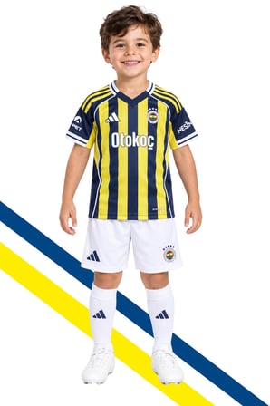 Fenerbahçe 2025/26 Çubuklu Forma, Şort, Çorap Set