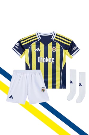Fenerbahçe 2025/26 Çubuklu Forma, Şort, Çorap Set