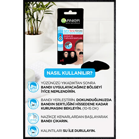 Garnier Saf & Temiz Siyah Nokta Karşıtı Kömürlü Burun ve T Bölgesi Bantları