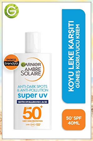 Koyu Leke Karşıtı Güneş Koruyucu Yüz Kremi 50spf 40ml