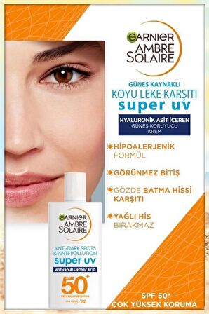 Koyu Leke Karşıtı Güneş Koruyucu Yüz Kremi 50spf 40ml