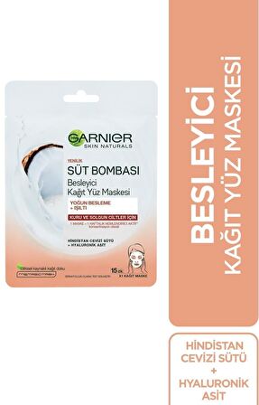 Garnier Besleyici Kağıt Yüz Maskesi Hindistan Cevizi