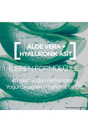 Garnier Hyaluronik Aloe Hassas ve Kuru Ciltler İçin Su Bazlı Yağsız Nemlendirici Yüz Bakım Kremi 