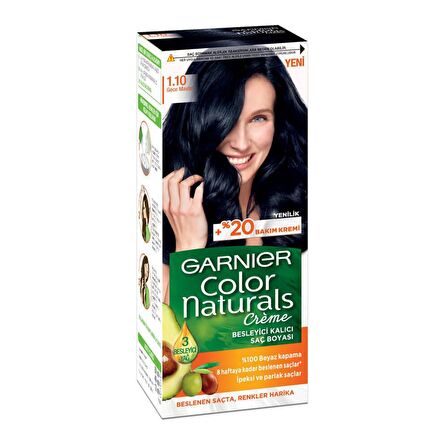 Garnıer Color Naturals Krem Saç Boyası   1.10 Gece Mavisi