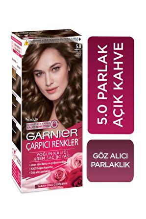 Garnier Çarpıcı Renkler Saç Boyası 5-0 Parlak Açık Kahve