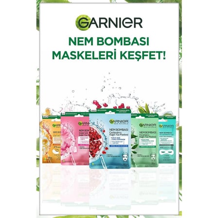 Garnier Nem Bombası Ferahlatıcı Kağıt Maskesi