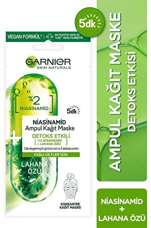 Garnier Niasinamid Detoks Etkili Ampul Kağıt Maske