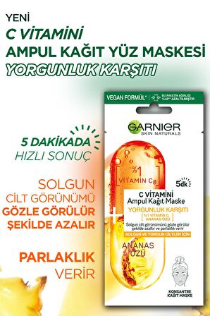 Ampul Kağıt Yüz Maskeleri 3'lü