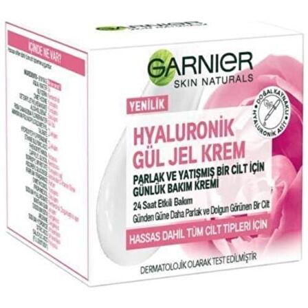 Garnier Hyaluronik Gül Jel-Krem - Parlak ve Yatışmış Bir Cilt İçin Günlük Bakım Kremi