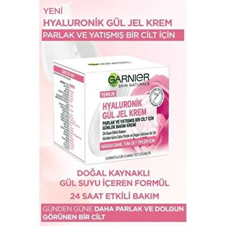 Garnier Hyaluronik Gül Jel-Krem - Parlak ve Yatışmış Bir Cilt İçin Günlük Bakım Kremi