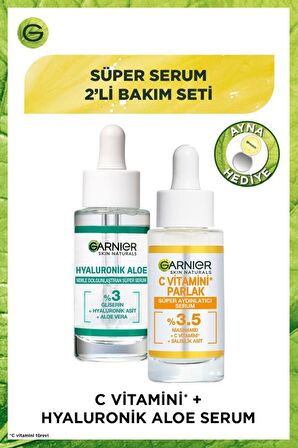 Garnier C Vitamini & Hyaluronik Aloe Tüm Cilt Tipleri İçin Su Bazlı Yağsız Nemlendirici Yüz Bakım Seti