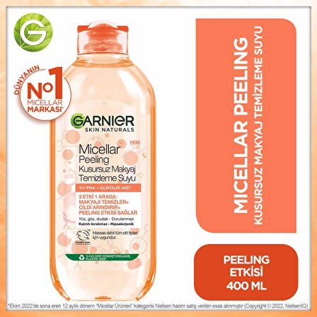 Garnier Micellar Peeling Kusursuz Makyaj Temizleme Suyu 400 ml