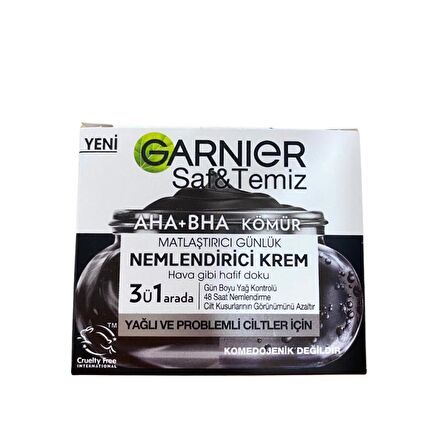 Garnier Saf & Temiz Kömür Matlaştırıcı Günlük Nemlendirici Krem 50 ml