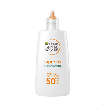 Garnier Ambre Solaire Super UV Niasinamid Cilt Kusurları Karşıtı Günlük Güneş Koruyucu Fluid Krem SPF50+ 40 ml