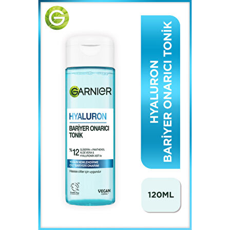 Garnier Hyaluron Bariyer Onarıcı Tonik  120ML (Gliserin, Panthenol, Aloe Vera & Hyaluronik)