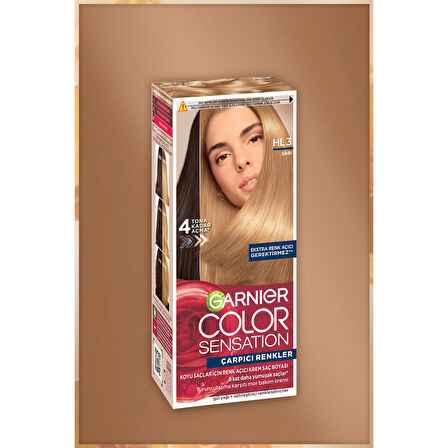 Garnier Çarpıcı Renkler HL3 Koyu Saçlar için Sarı Saç Açıcı Krem Saç Boyası