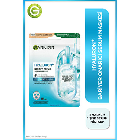 Garnier Hyaluron+ Bariyer Onarıcı Serum Maske 28GR