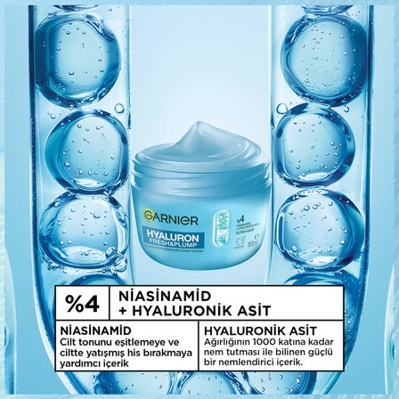 Garnier Hyaluron Fresh & Plump Dolgunlaştıran Nemlendirici Sorbe Yüz Kremi 85 ML, Vegan & Cruelty Free