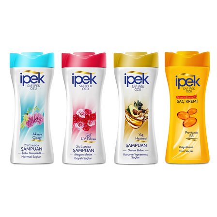 İpek Şampuan 480 ml 3 lü Karma + Saç Kremi 480 ml 