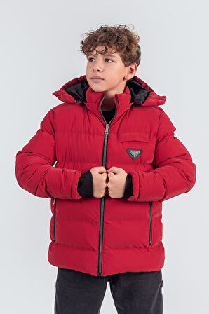  Nova Kumaş Kapüşonlu Erkek Çocuk Kışlık Mont KM2509