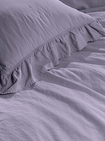 Fırfırlı Stonewash Cotton Nevresim Takımı 200x220