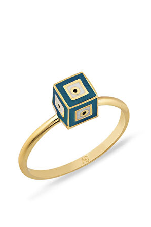 Altın Zar Mineli Göz Yüzük