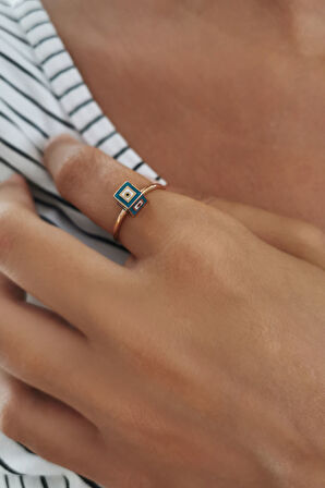 Altın Zar Mineli Göz Yüzük