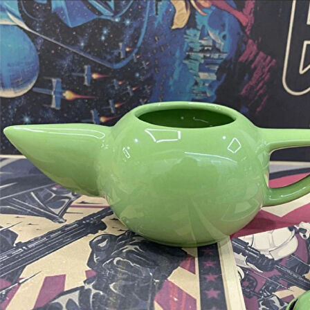 Star Wars Mandalorian The Child Grogu Baby Yoda Figürlü 3 Boyutlu Porselen Kupa Mug Kahve Bardak