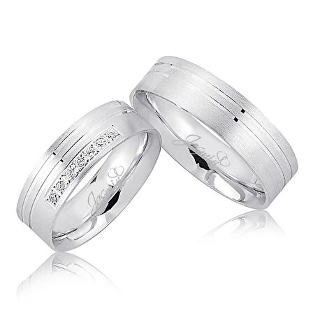 Beyaz Altın Alyans 3604-2