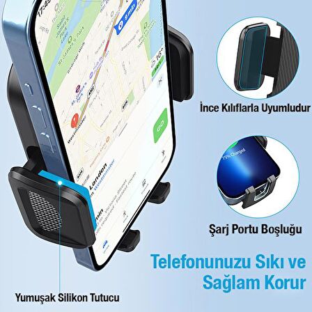 Coofbe Torpido Üzeri Araç İçi Telefon Tutucu Vakumlu Yeni Style Araç İçi Ters Teleskopic Telefon Tutucu