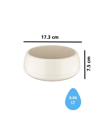 Omnipazar SO-EAS1 Elvan Arajman Sukulent Kaktüs Saksı 0.86 lt Kirli Beyaz 6 Adet