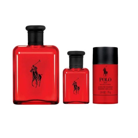 Ralph Lauren Polo Red EDT 125 ml + EDT 40 ml + Deostick Erkek Parfüm Seti