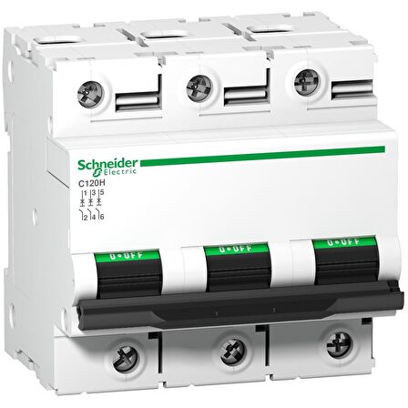 Schneider A9N18469. 100 Amper. 3 Fazlı. C Tipi. Otomatik Sigorta.