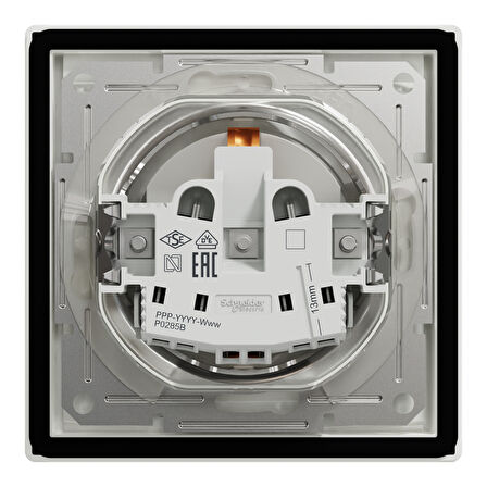 Schneider Electric EPH3100321 Asfora Beyaz IP44 Ç.K. Kapaklı Topraklı Priz Çerçeveli