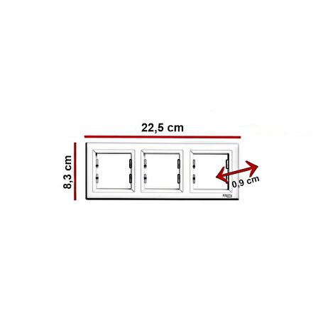 Schneider Asfora Krem 3'Lü Çerçeve