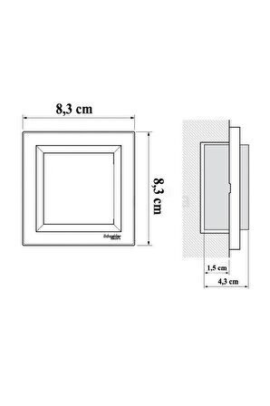 Schneider Asfora Beyaz Liht Anahtarı - Zil Butonu Çerçeveli