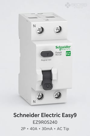 Schneider Electric Easy9 EZ9R05240 2P 40A 30mA AC Tip Kaçak Akım Koruma Rölesi