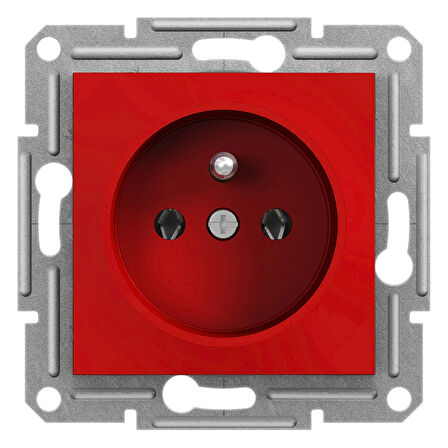 Schneider Electric EPH2870442 Asfora Kırmızı UPS Prizi Çerçevesiz