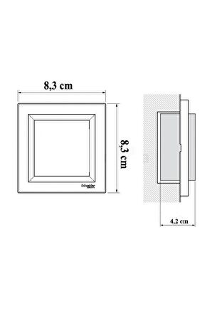 Schneider Asfora Sıva Altı Krem Kapaklı Topraklı Priz Çerçeveli