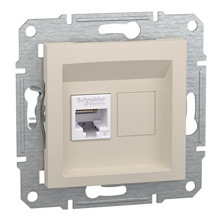 Schneider Electric EPH4770123 Asfora Krem 1xRJ45 Cat6 Utp Çerçevesiz