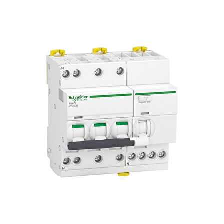 Schneider 3P + N 10A  6 kA C EĞRİSI 30mAA9DE3710
