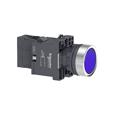 Schneider Çiftli, yaylı, Dahili "Korumalı LED'li" 24V AC/DC- XA2EW7L3741B5