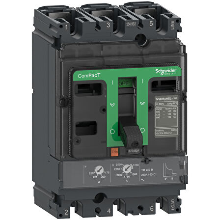 Schneider C25F3TM250 ComPacT Şalter NSX250F 36kA AC 3P3D 250A TMD 