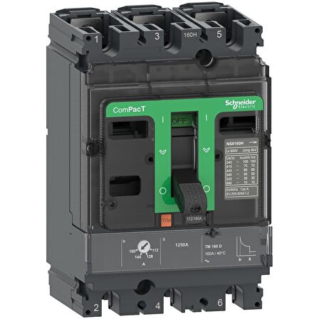 Schneider,NSX100H  TM100D 70kA LV429670