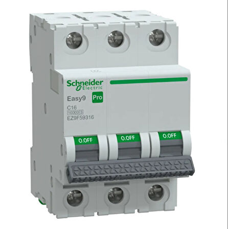 Schneider Pro 16 Amper, 3Kutuplu, C Tipi,Sigorta, EZ9F59316