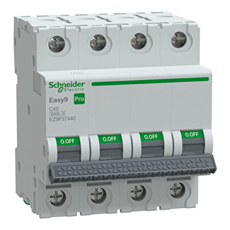 Schneider Electric EZ9F57440 4X40A C 6kA Otomatik Sigorta Easy9 Pro